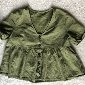 Olive Green Babydoll T-shirt